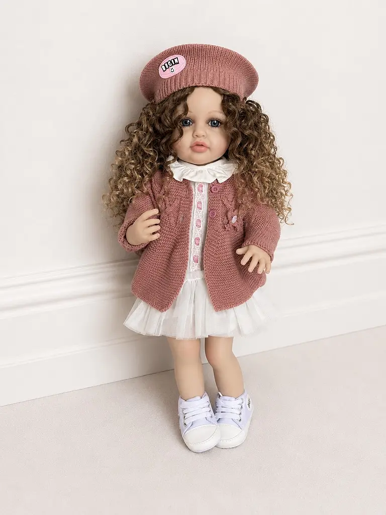 Реалістична Кукла Реборн 55 см повністю вінілова Doll Reborn Baby К0100507 - фото 2