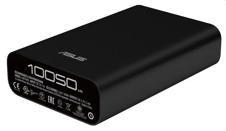 Внешний аккумулятор Asus Powerbank ZenPower 10050mAh Павербанк зарядное устройство батарея (Черный) - фото 6