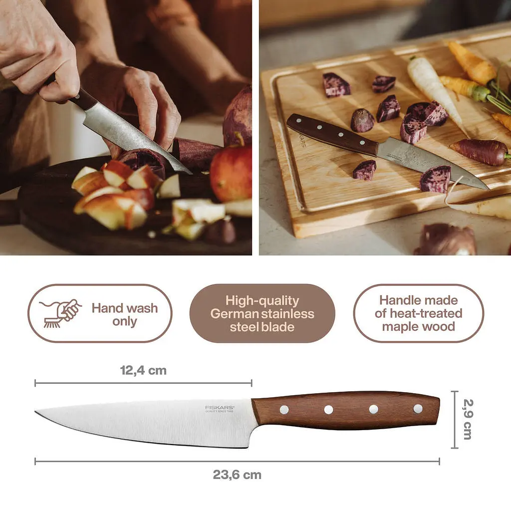 Ніж кухарський Fiskars Folken малий 12 см (1075693) - фото 3