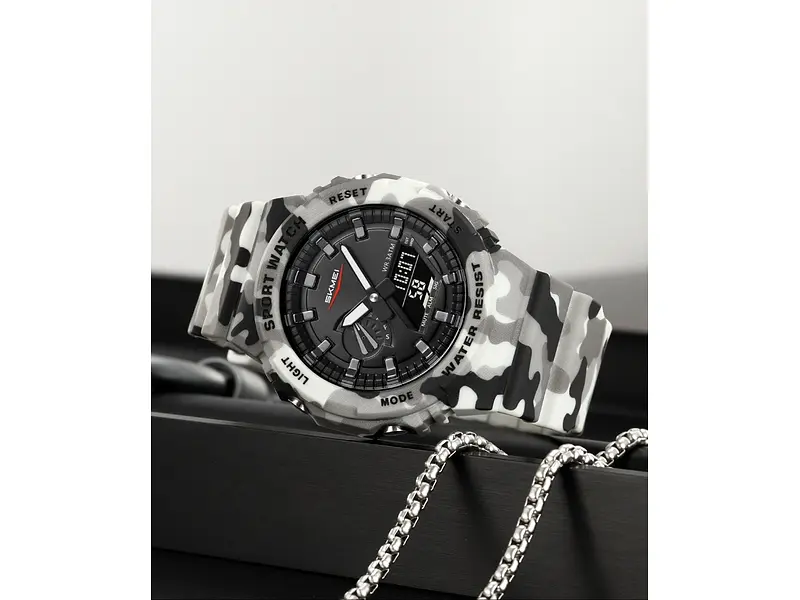 Чоловічий наручний годинник 2351CMGY Camo Grey Skmei acs0029981 - фото 4