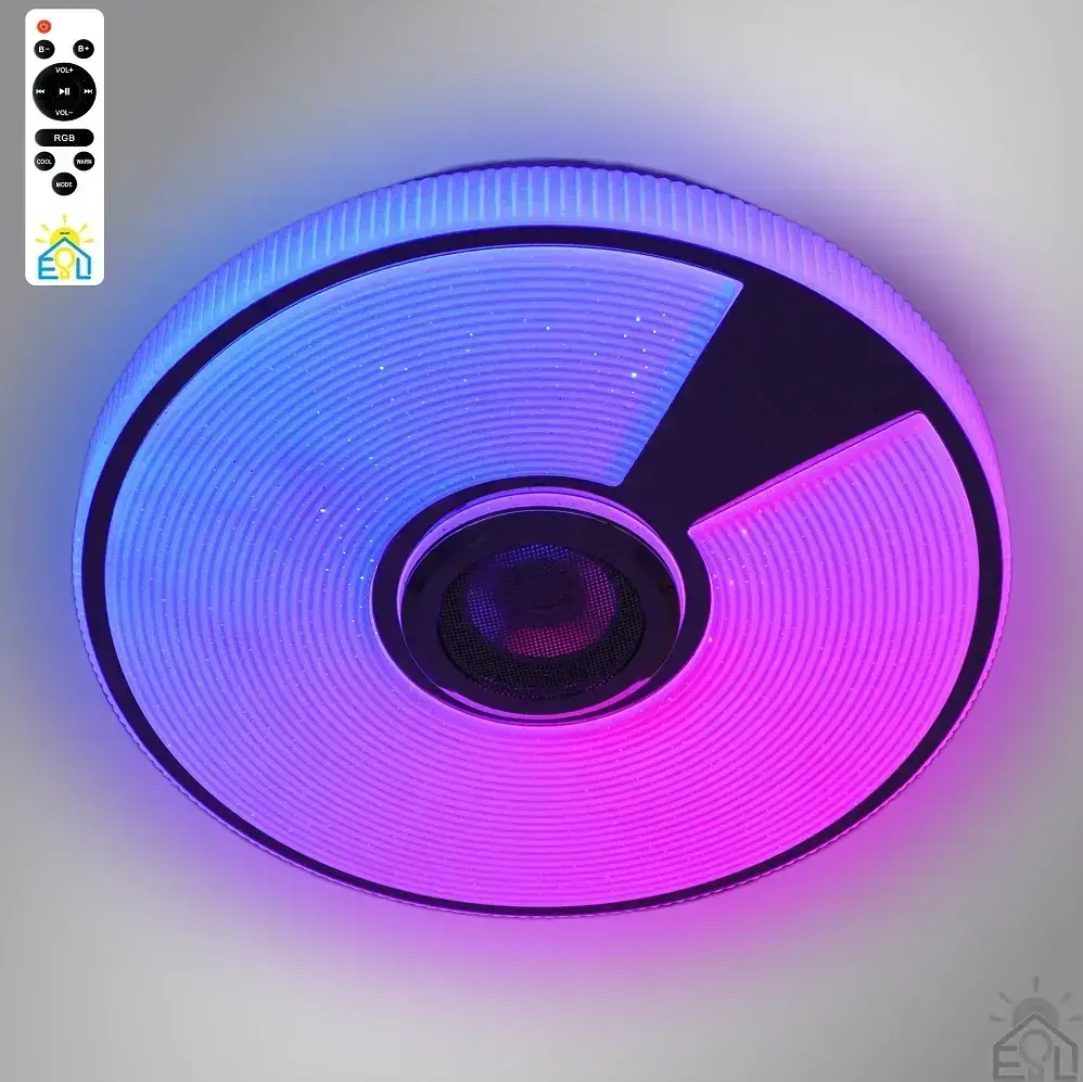 Смарт люстра музична керована світлодіодна SONG R RGB 40 Вт 330x65 мм Біла ESLLSE