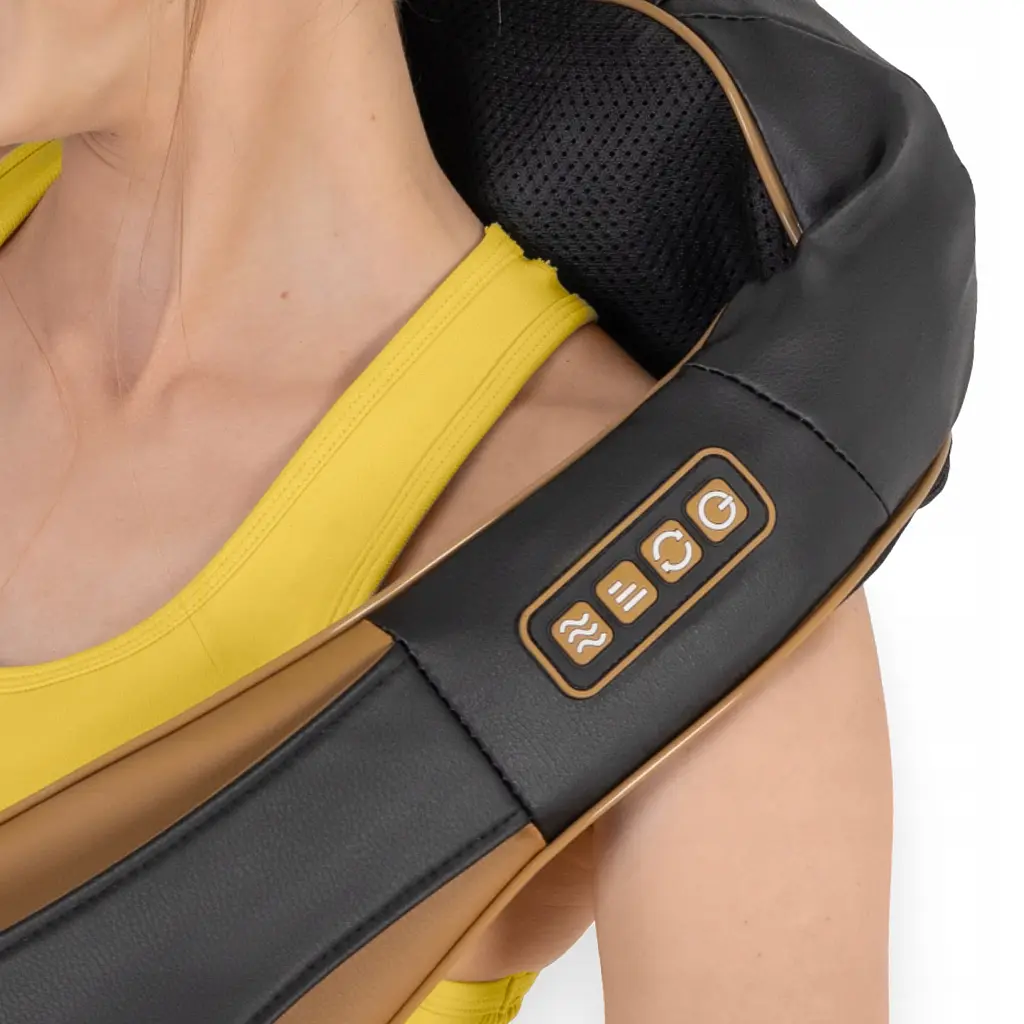 Накидка-масажер 4FIZJO Shiatsu Pro+ для шиї та спини Black/Gold (P-5907739312358) - фото 6