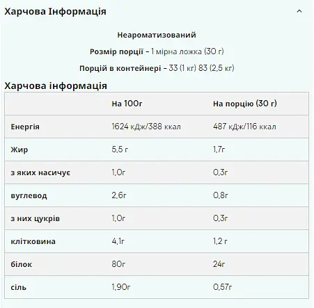 Протеїн Pea Protein Isolate Myprotein Natural 1000 г - фото 2