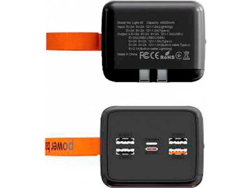 Зовнішній акумулятор (Power Bank) Aspiring Light 40 40000mAh Black (PPLH.L04) - фото 4