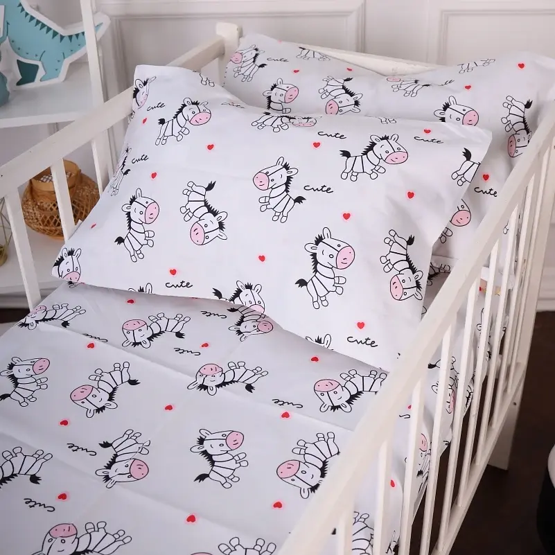 Простыня на резинке MirSon Kids Time 20-0040 Cute white zebra 60х120 см (2200009640179) - фото 5