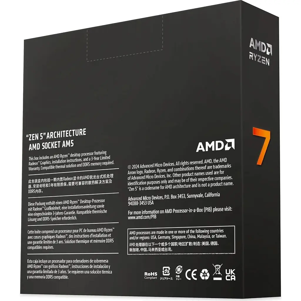 Процесор AMD Ryzen 7 9700X Box (100-100001404WOF) UA [119724] - фото 3