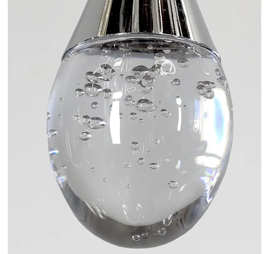 Поодинокий світлодіодний підвіс Artlight 2010/1CH у формі витягнутої краплі, хром - фото 3