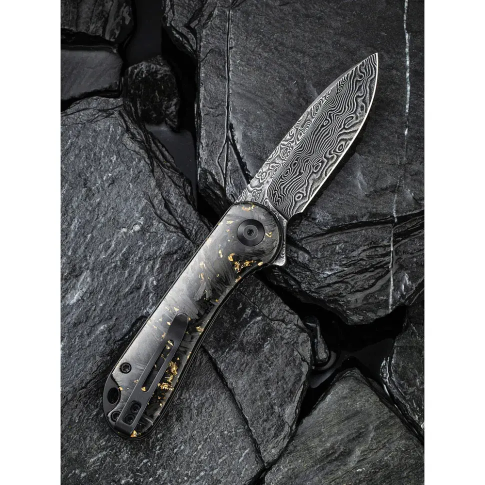 Ніж складаний кишеньковий Civivi Elementum, (7.5 см) Damascus / Carbon Fiber сірий - фото 9