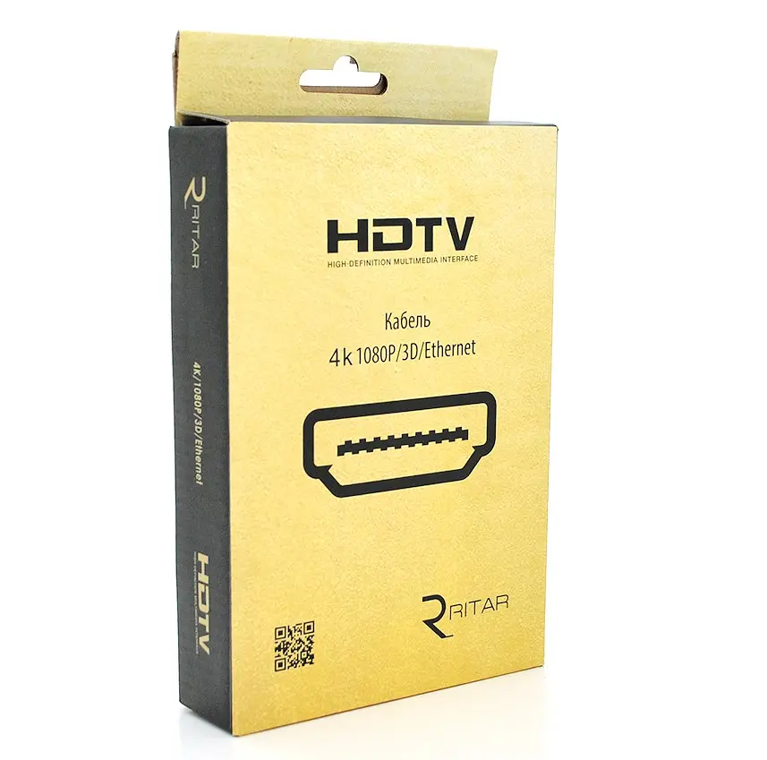 Кабель HDMI Ultra HD 4K ARC v2.0, Ritar PL-HD347 Premium OD-6.0mm, з фільтром, 1.5m - фото 2