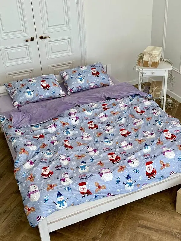 Постільна білизна євро Dushka Home Сатин Плюш 21365 200х220 см - фото 2