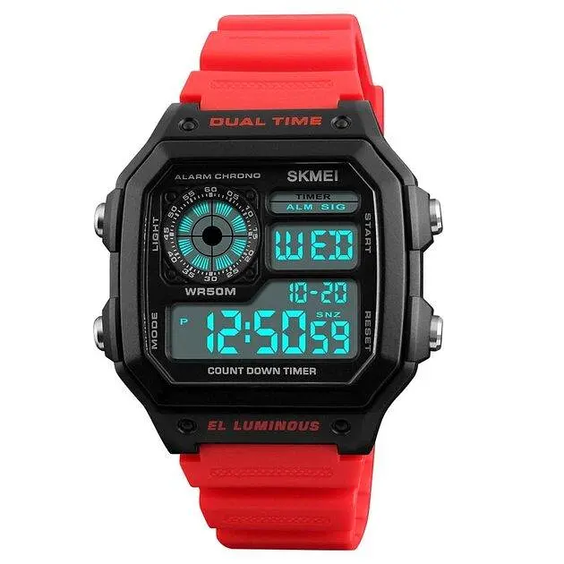 Наручний годинник чоловічий Skmei 1299 Red, 1299RD (12337) - фото 2