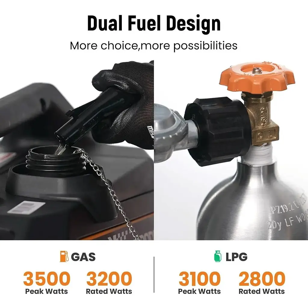 Інверторний газово-бензиновий генератор MaXpeedingRODS MXR3800DF [158716] - фото 7