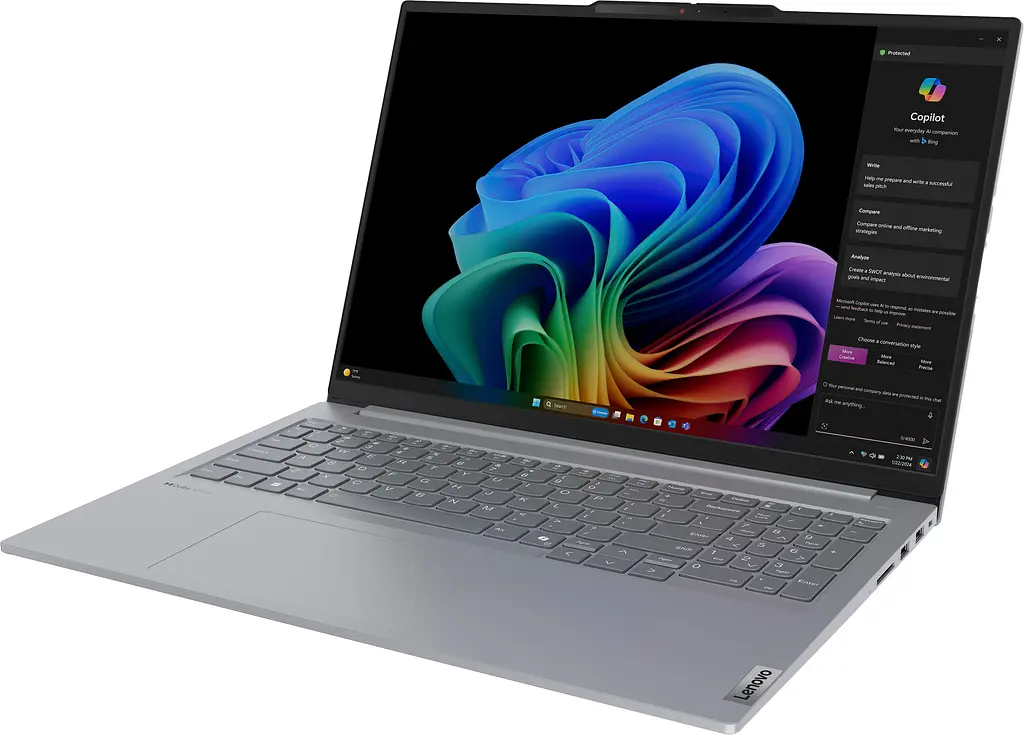 Ноутбук Lenovo ThinkBook 16-G7 16 WUXGA IPS AG, Snapdragon X Plus X1P-42-100, 16GB, F512GB, UMA, Win11P, сірий (21NH0000RA) - фото 2