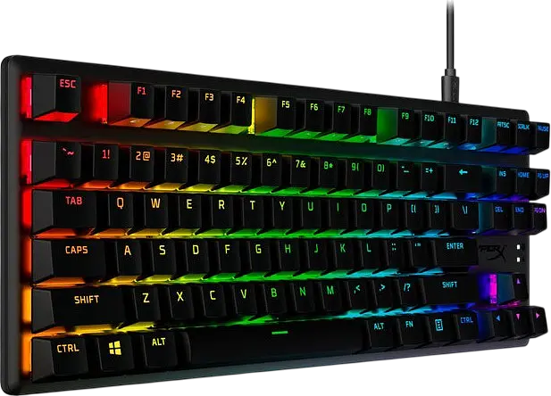 Клавиатура HyperX Alloy Origins Core Aqua RGB Black (639N9AA) - фото 2