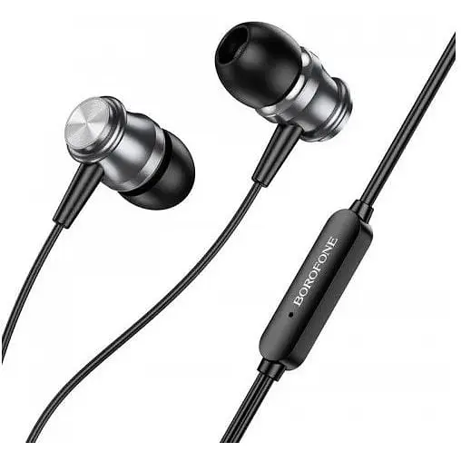 Наушники Borofone Platinum metal universal earphones with microphone BM75 белые - фото 3