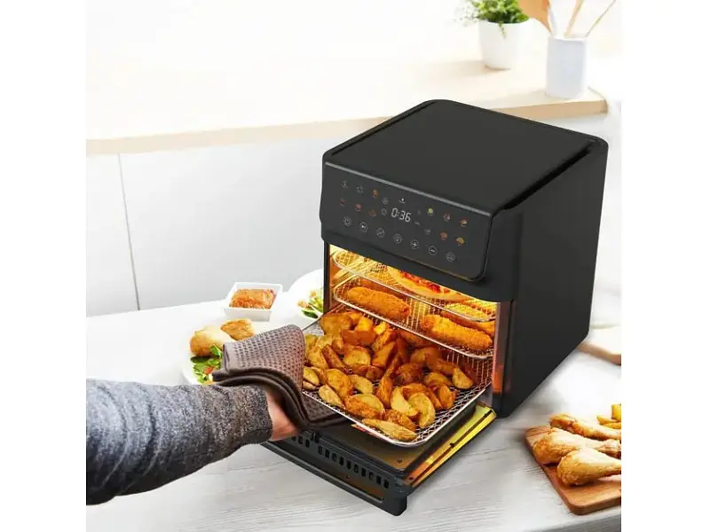 Мультипіч (аерофритюрниця) KUMTEL HAF-10 Black - фото 2