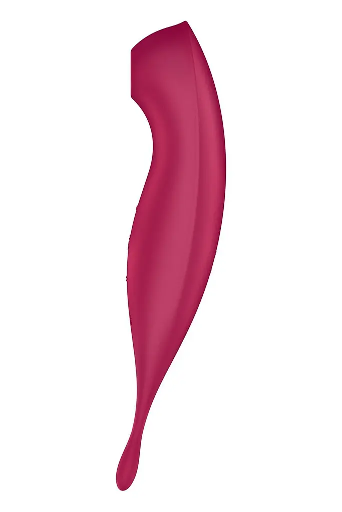 Вакуумный стимулятор клитора с вибрацией Satisfyer Twirling Pro+ красный - фото 4