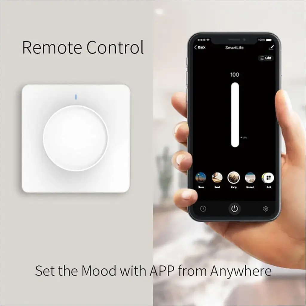 Умный выключатель Tuya Smart WiFi Dimmer White ZSWKD [109125] - фото 5