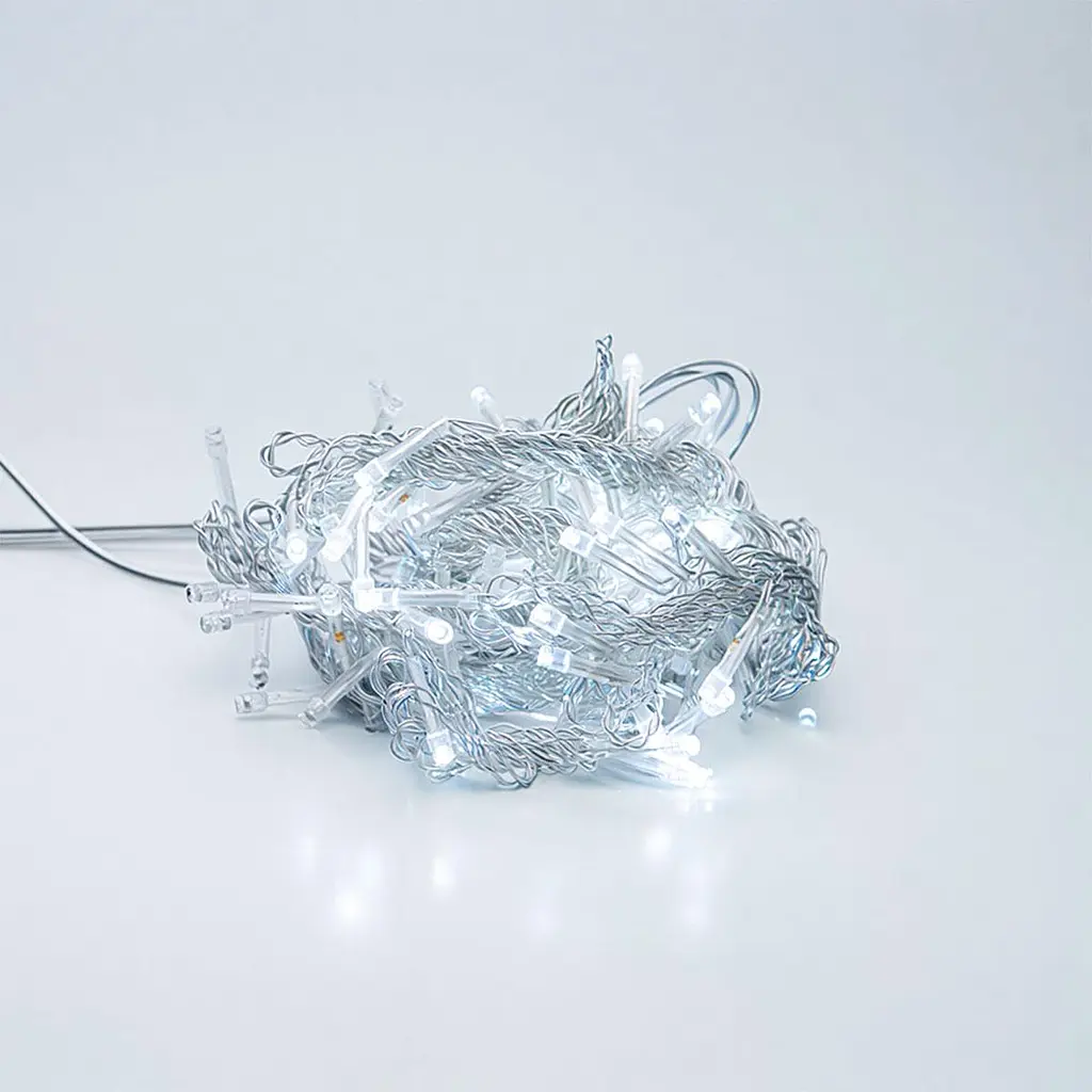 Новогодняя гирлянда штора GarlandoPro 2х2 м 80 LED гирлянда белый провод Белый свет ZWM2280LEDW - фото 2
