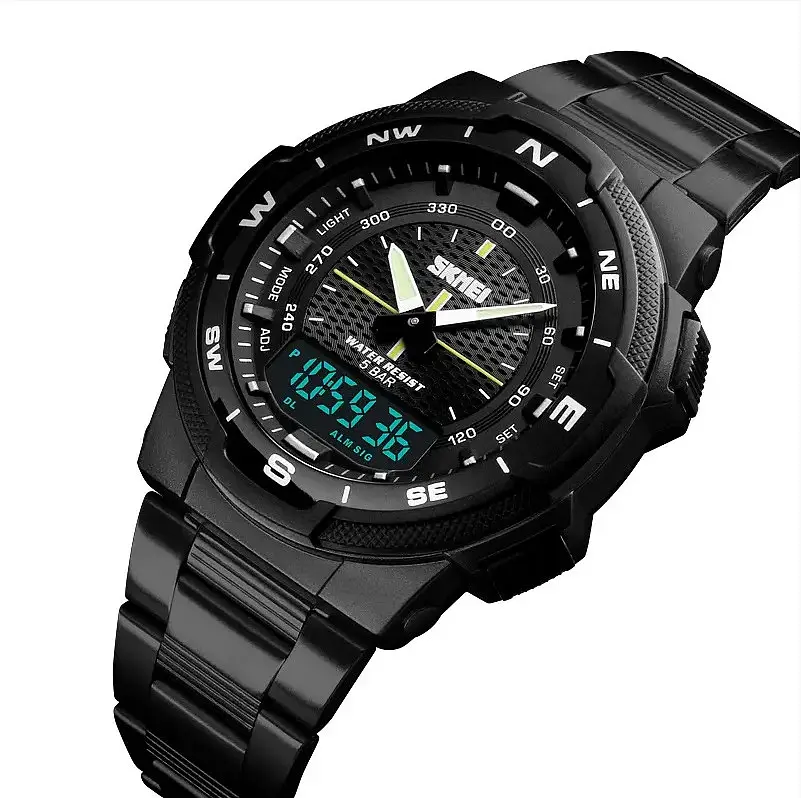 Чоловічий годинник Skmei 1370 Marshal Чорні - фото 2