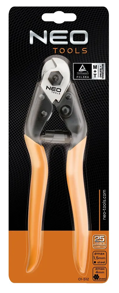 Ножиці Neo Tools для різання арматури і сталевого троса 190 мм 01-512 - фото 2