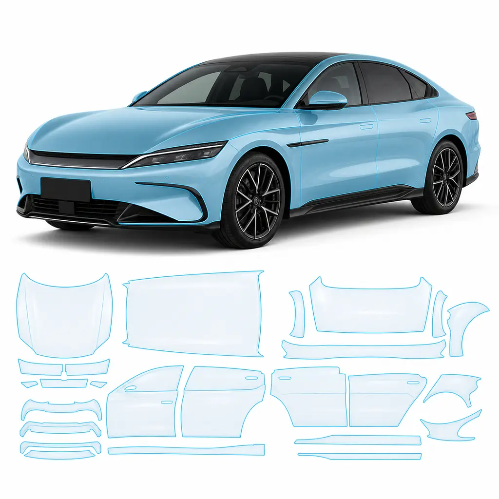 Антигравійна захисна бронеплівка за лекалами для BYD Han II facelift 2023- повний кузов