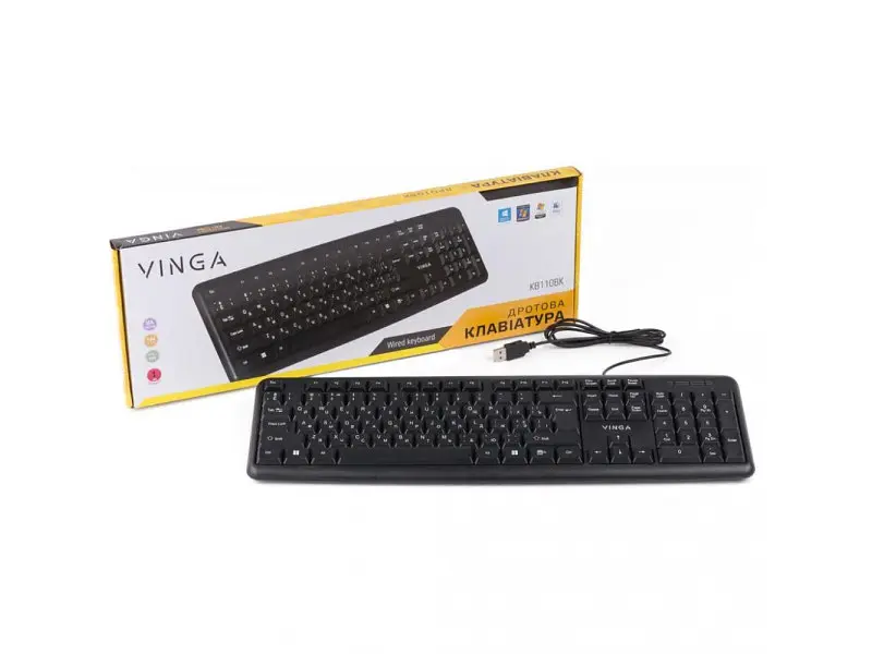 Клавіатура Vinga KB110BK - фото 8
