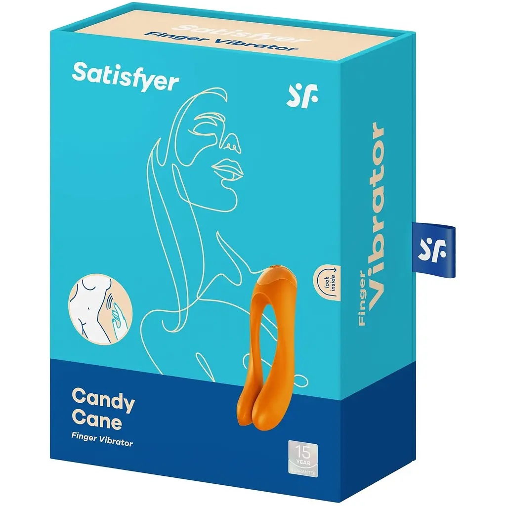 Вібратор на палець Satisfyer Candy Cane Orange - фото 6