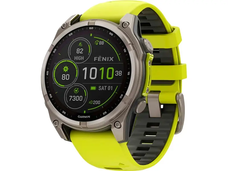 Спортивний годинник Garmin Fenix 8 47mm Solar Sapphire Titanium w. Amp Yellow/Graphite Silicone Band (010-02906-20/21) - фото 5