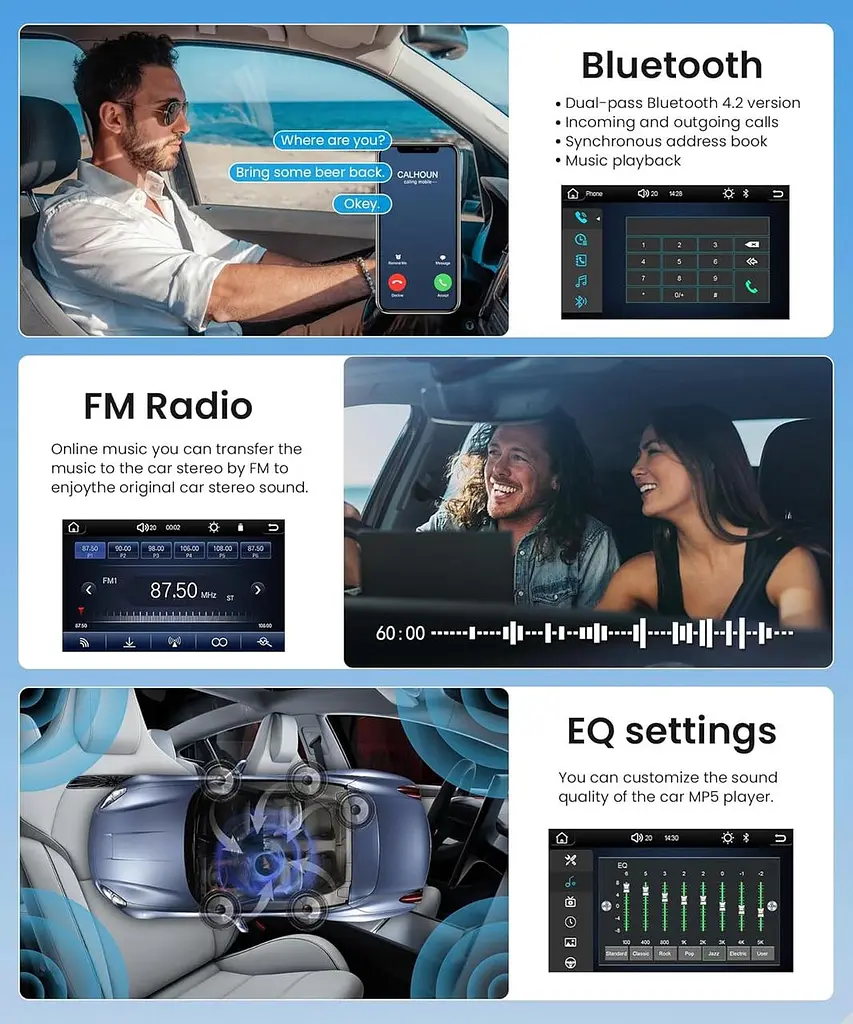 Автомагнітола Rimoody 2DIN 7" IPS з Wireless CarPlay та Android Auto - фото 5