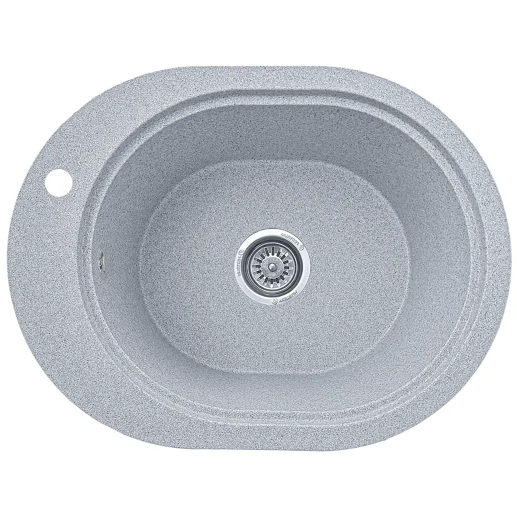 Мойка кухонная Valetti 61N гранитная 560х430 мм серая - фото 3