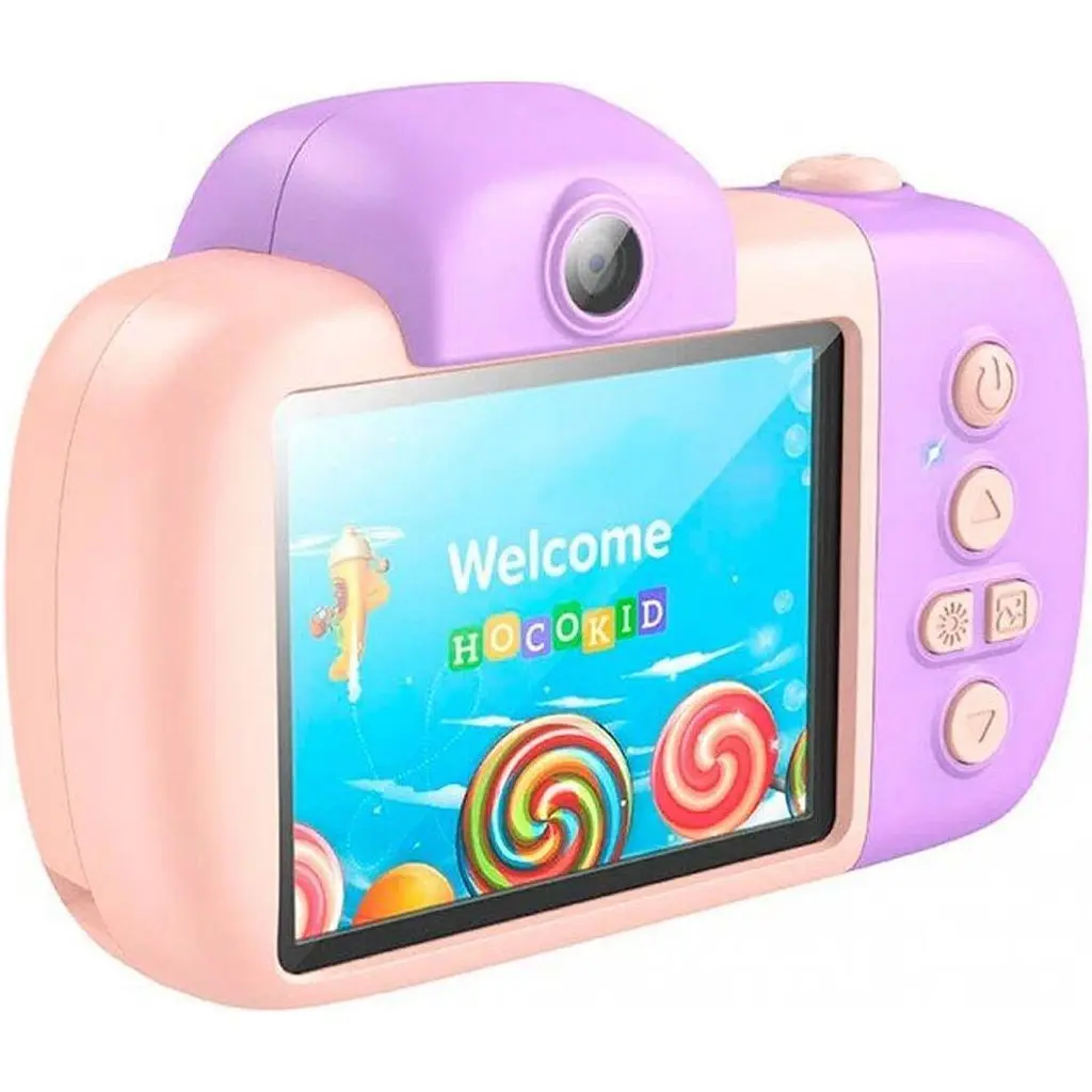 Дитяча фотокамера Hoco DV201 Dual Lens Pink [136174] - фото 3