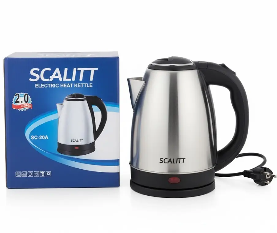 Електричний чайник No Brand Scalitt SC-20A 2 л 1500 Вт Хром (2104618753) - фото 4