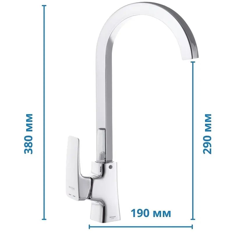 Змішувач для кухні Mixxus Premium Patrick 017 MI1660 Хром - фото 2