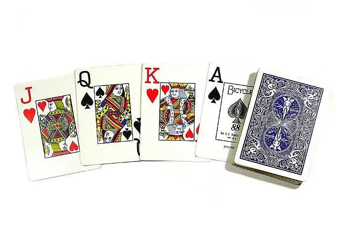 Карты игральные United States Playing Card Company Bicycle Prestige Rider Back 100% Plastic Jumbo Index (red blue) (44100) - фото 2