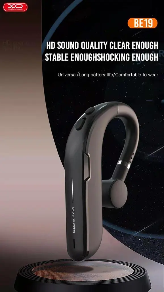 Бездротовий мононавушник гарнітура розмовна XO BE19 Bluetooth чорна - фото 7