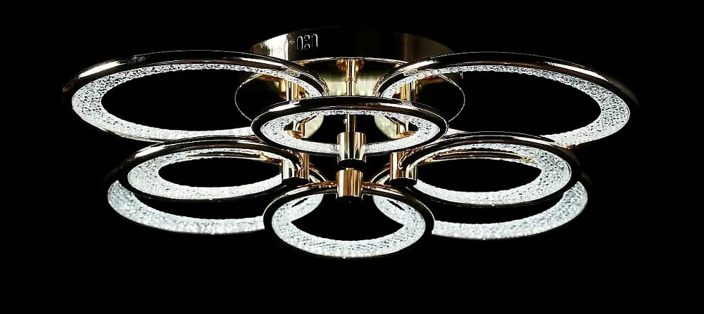 Люстра стельова LED Splendid Ray LT98120/4+4, 8 ламп, регульована температура світла, золота, сучасний стиль - фото 2