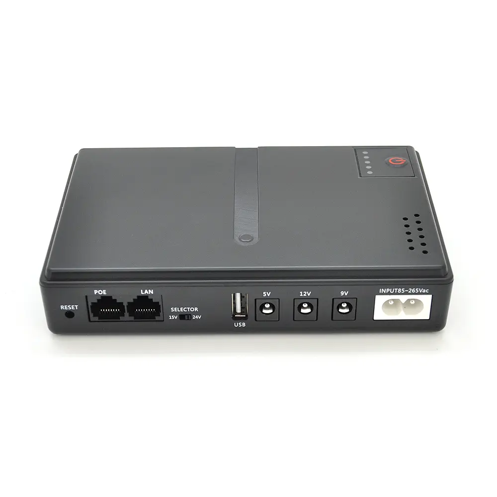 ДБЖ UPS-18W DC1018P YT45453 для роутерів/комутаторів/PON/POE-430, 5//9/12V, 1A, 11200MAh(знімні 4*2800MAh), Black, BOX - фото 2