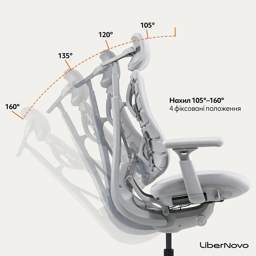 Ігрове крісло LiberNovo Omni Space Gray (CP-GW-0000015-00-00) - фото 11