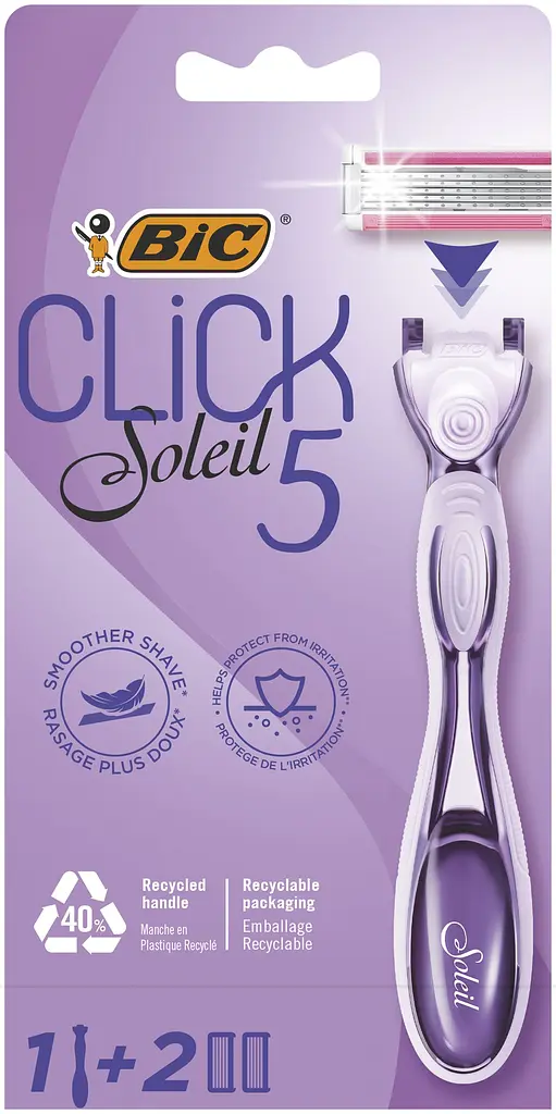 Станок для гоління жіночий BIC Miss Soleil Click 5 з 2 змінними картриджами - фото 2