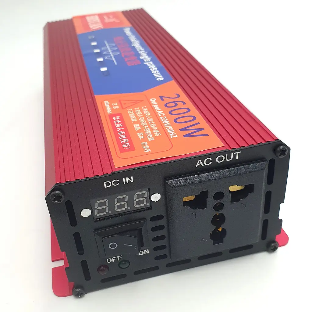 Автоінвертор 12 V-220 V перетворювач напруги з чистою синусоїдою для котла, насоса та холодильника 2600 W Eryuan 12 V-220 V 2600 Вт - фото 2