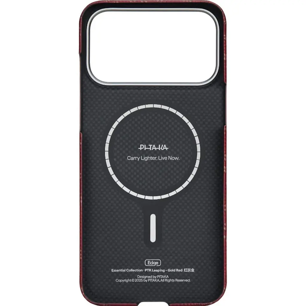 Чохол Pitaka Ultra-Slim Monogram для Apple iPhone 17 Pro Max Gold/Red (KI1702PTKP) [157999] - фото 4