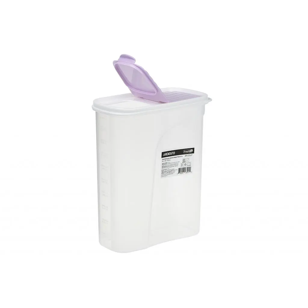 Ємність для сипучих продуктів ARDESTO Fresh 2.5 л Purple (AR1225LP) - фото 2