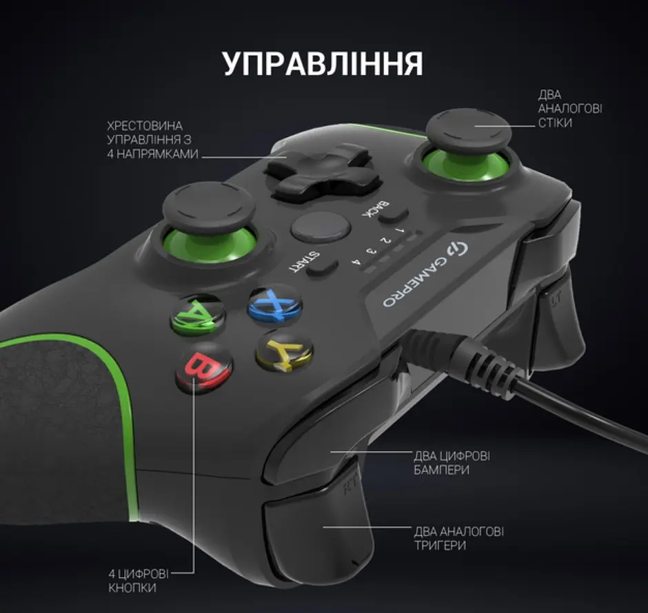 Геймпад джойстик GamePro MG-450 Black USB PC/PS3/Android - фото 5