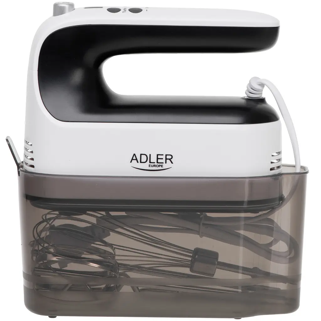 Миксер Adler AD 4229 ручной/ 600Вт/ 9 скоростей/ Turbo/ контейнер для аксессуаров/ белый - фото 6
