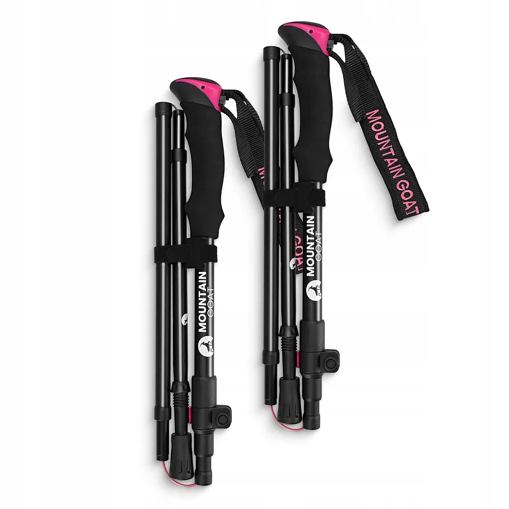 Трекінгові палиці Mountain Goat Pro+ 43-130 см Black/Pink (P-5905973404662) - фото 4