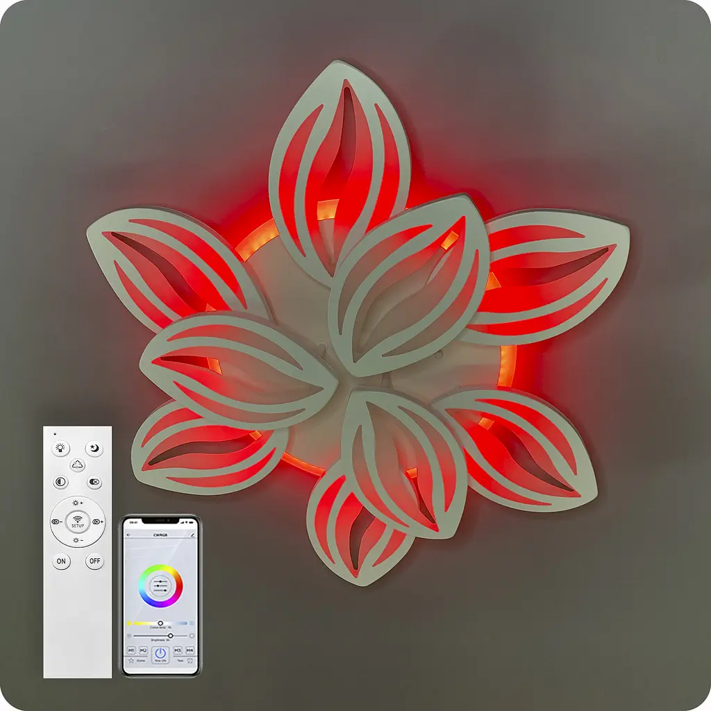 Люстра світлодіодна 517 Light 3color з пультом 180Вт Білий (02115) - фото 10