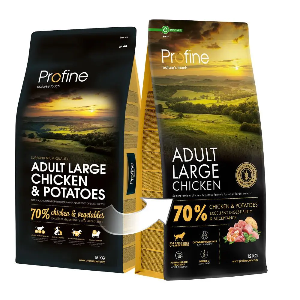 Корм сухой Profine Large Chicken and Potatoes для взрослых собак больших пород, с курицей и картофелем, 12 кг - фото 8