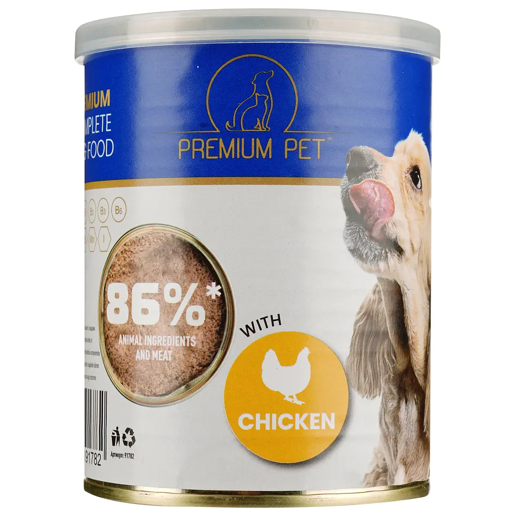 Паштет для дорослих собак Premium Pet з куркою 360 г - фото 2