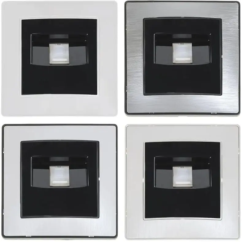 Розетка комп'ютерна Brille чорна RB-1PC (42-023) - фото 3
